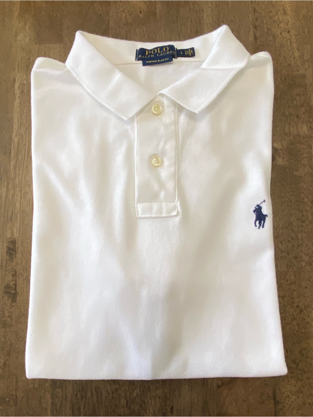 Polo by Ralph Lauren White Polo Shirt with Navy Pony